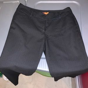 Black striped dress pants